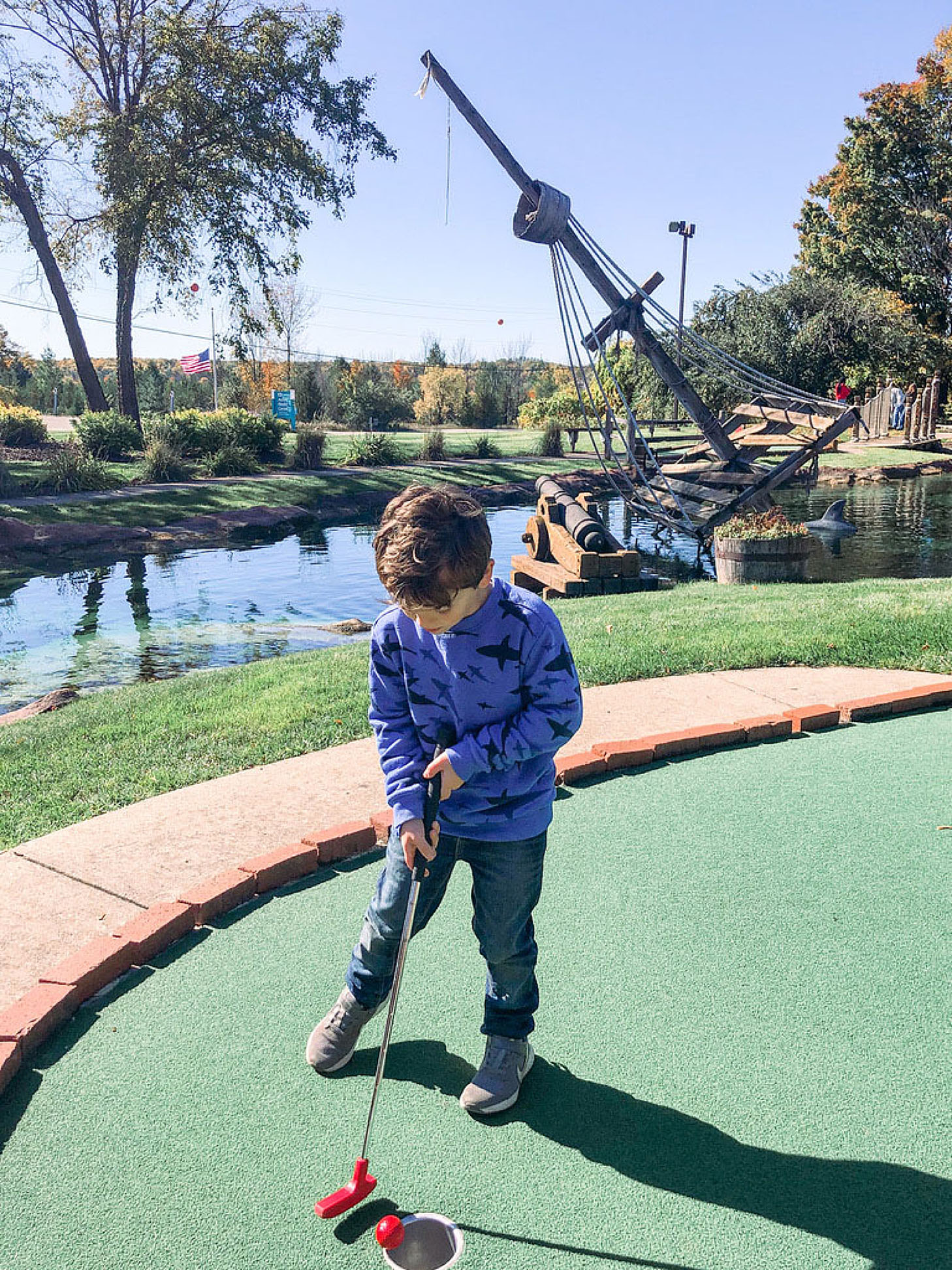 mini golf at Pirate's Cove in Egg Harbor, Door County, WI. Door County Travel Guide