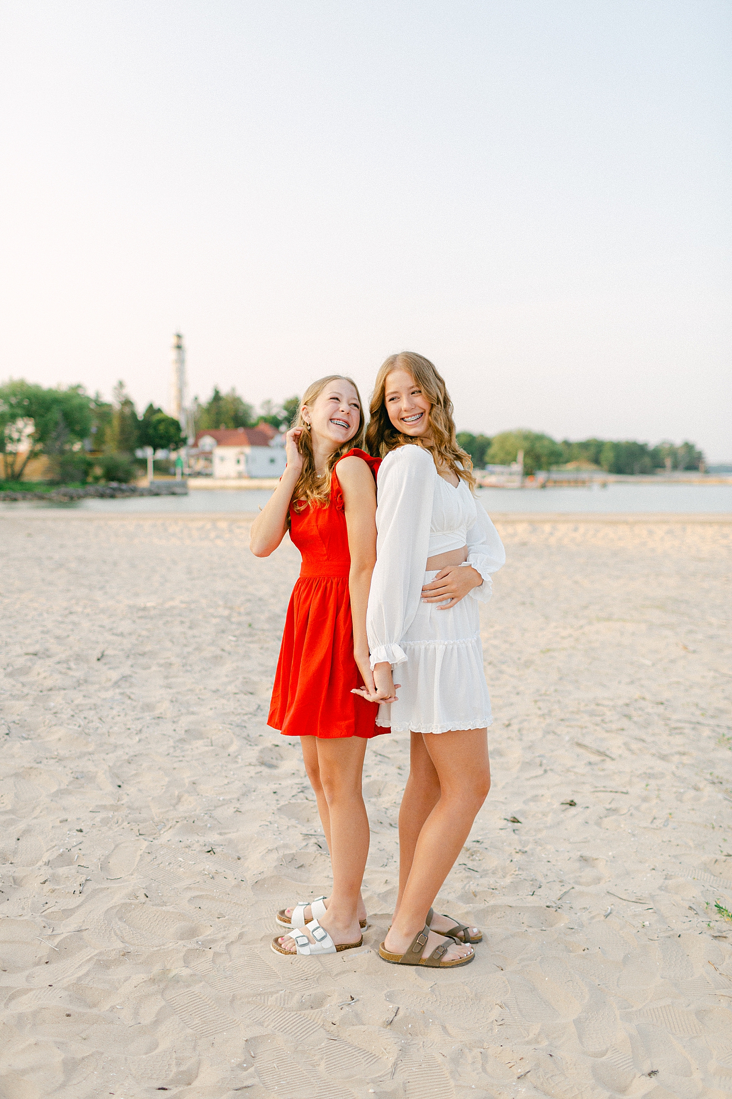 Two Sisters at a Family Photo Locations in Door County